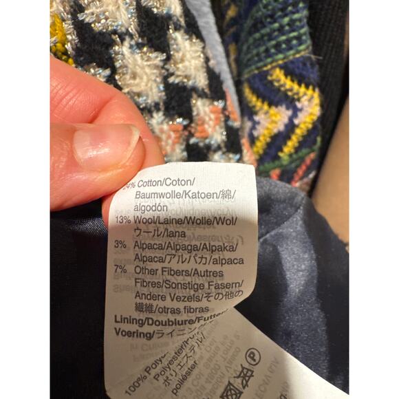 J.Crew Collection Lurex Tweed Oversized Double-Breasted Coat Houndstooth Print - Picture 11 of 11